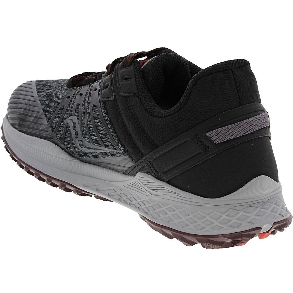 Saucony Mad River TR 2 Trail Running Shoes - Mens Black Brick Back View