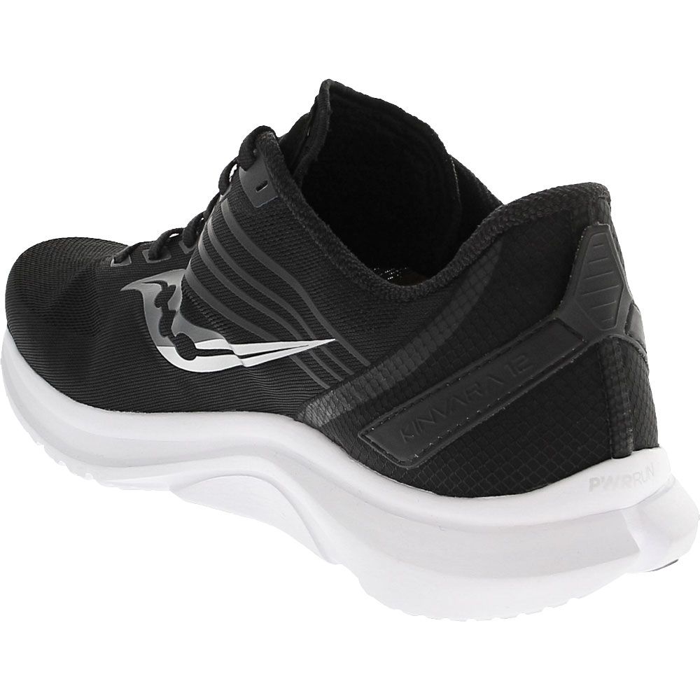 Saucony Kinvara 12 Running Shoes - Mens Black Grey Back View