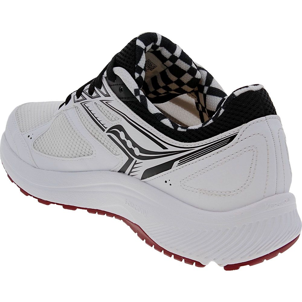 Saucony Cohesion 14 Running Shoes - Mens White Black Back View