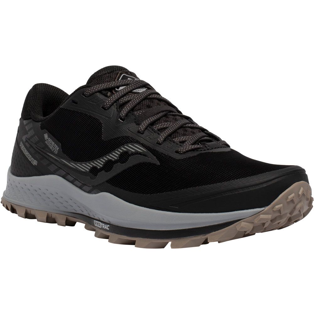 Saucony Peregrine 11 Gtx Trail Running Shoes - Mens Black Grey