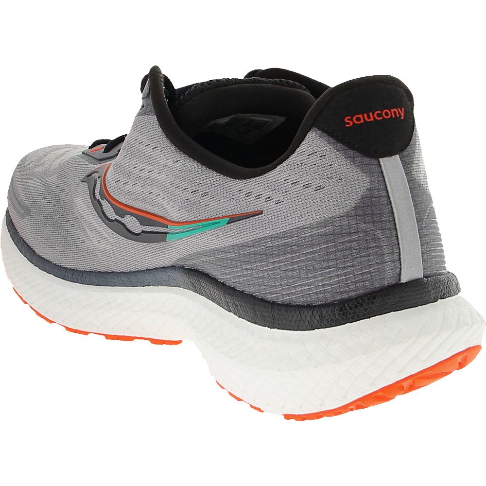 Saucony Triumph 19 Running Shoes - Mens Grey Back View