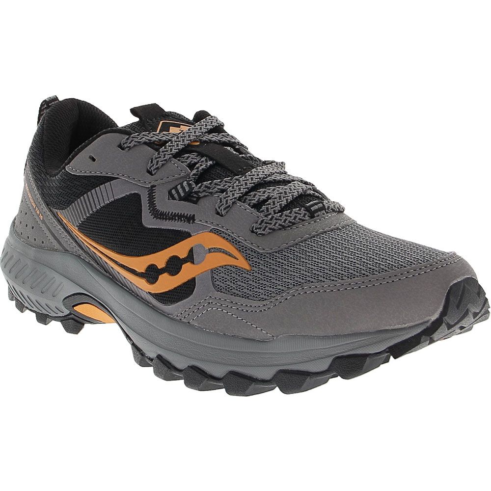 Saucony Excursion Tr16 Trail Running Shoes - Mens Charcoal Oak Orange