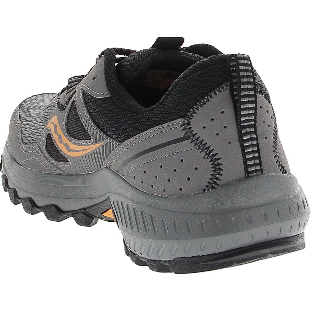 Saucony Excursion Tr16 Trail Running Shoes - Mens Charcoal Oak Orange Back View
