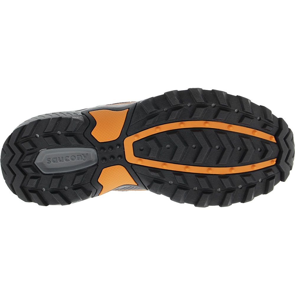 Saucony Excursion Tr16 Trail Running Shoes - Mens Charcoal Oak Orange Sole View