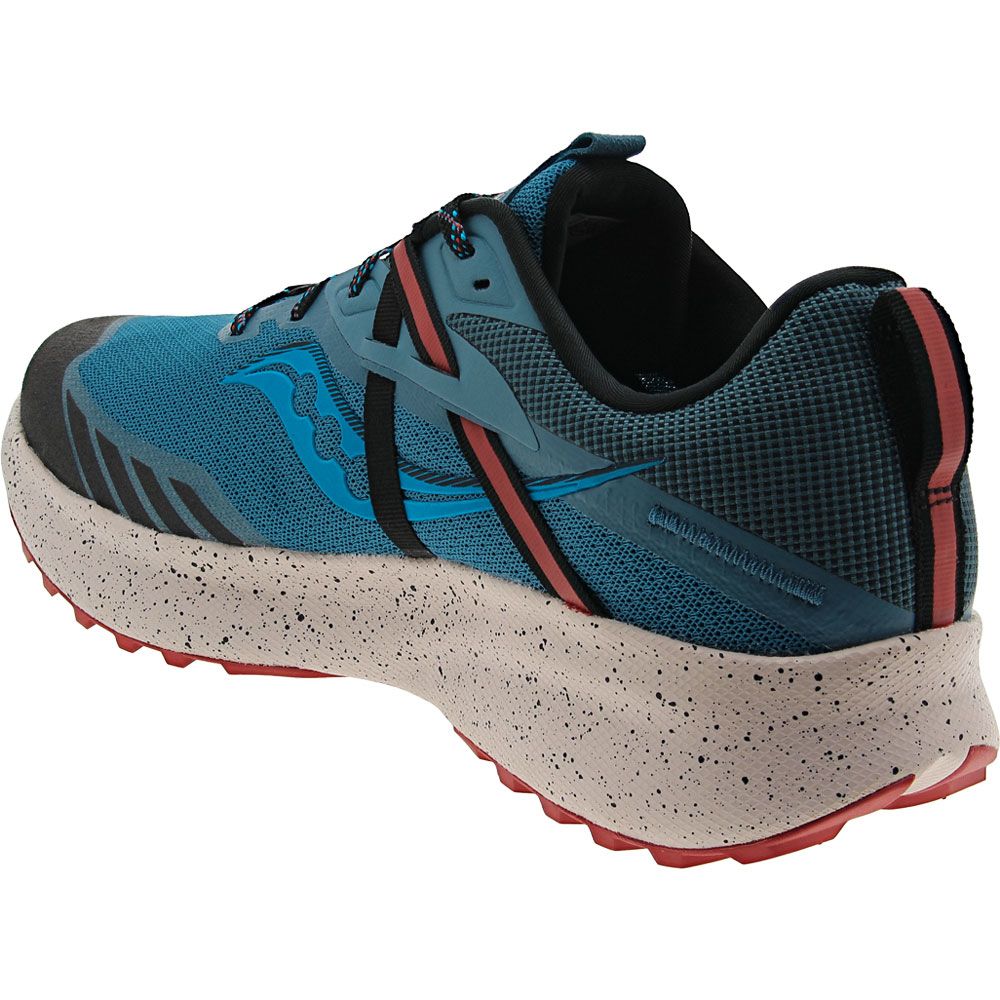 Saucony Ride 15 TR Trail Running Shoes - Mens Deep Sea Lava Back View