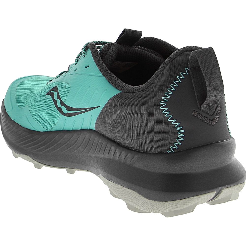 Saucony Blaze TR Trail Running Shoes - Mens Agave Blue Basalt Back View