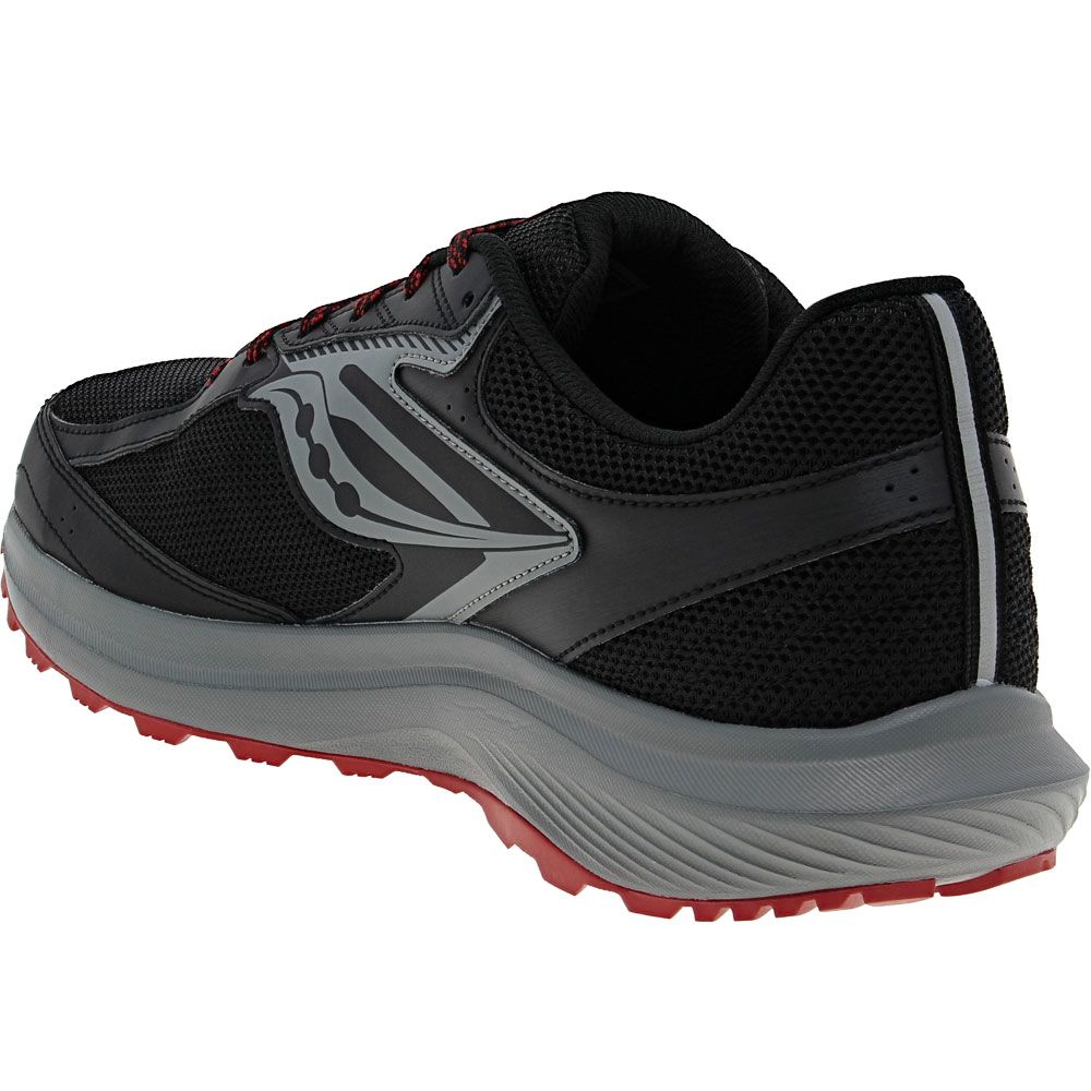 Saucony Cohesion TR 17 Trail Running Shoes - Mens Black Lava Back View
