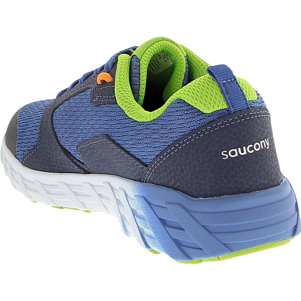 Saucony Wind 2.0 Kids Running Shoes Blue Green Back View