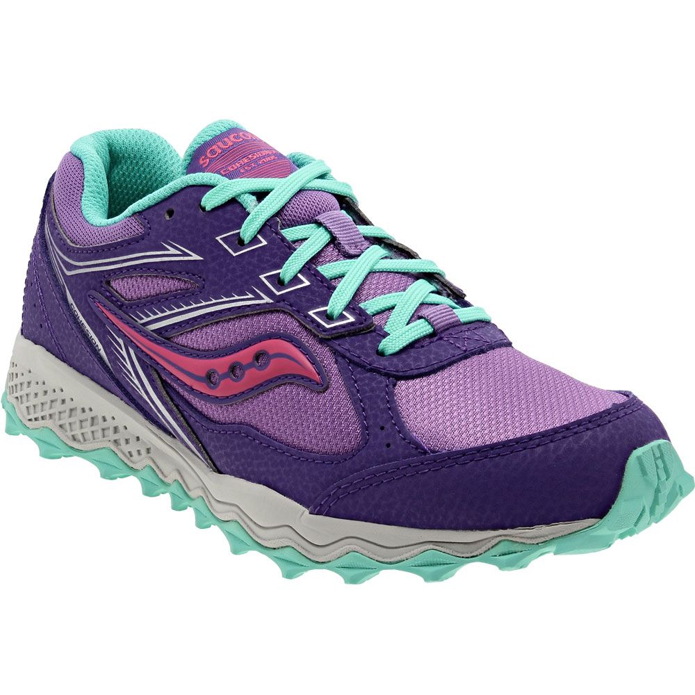 Saucony Cohesion TR 14 Kids Running Shoes Purple Pink