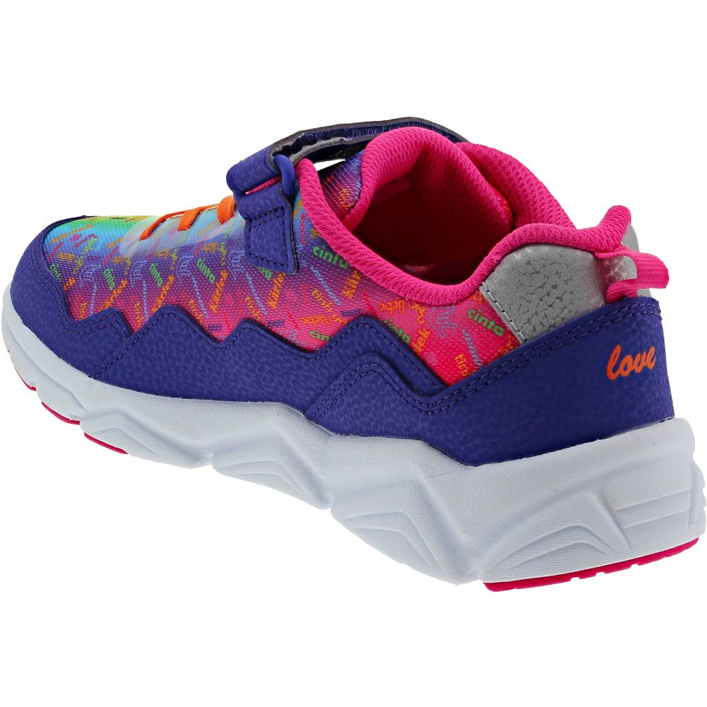 Saucony Flash A/C 2.0 Kids Running Shoes Rainbow Back View