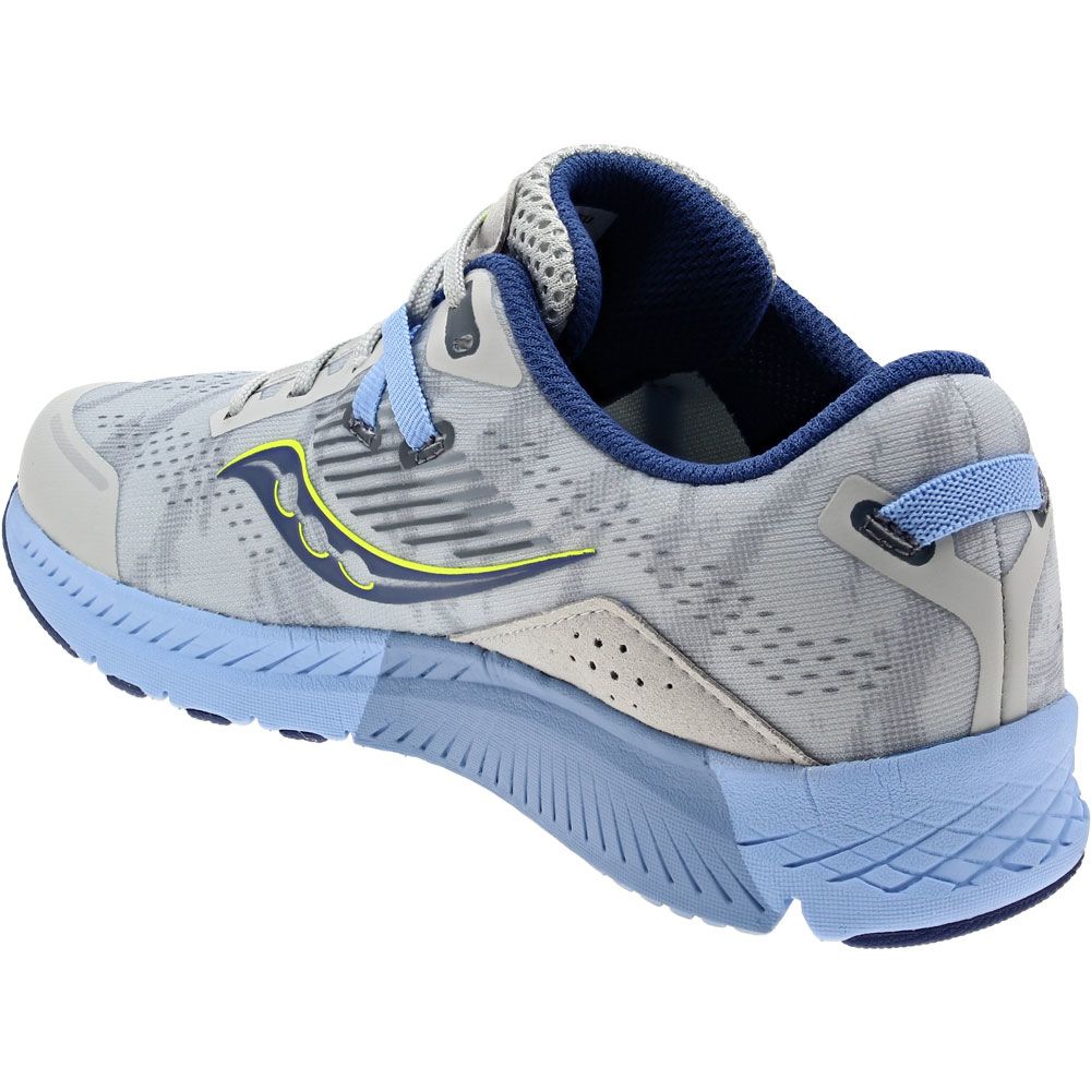 Saucony Guide 16 Running - Boys | Girls Grey Fossil Blue Back View