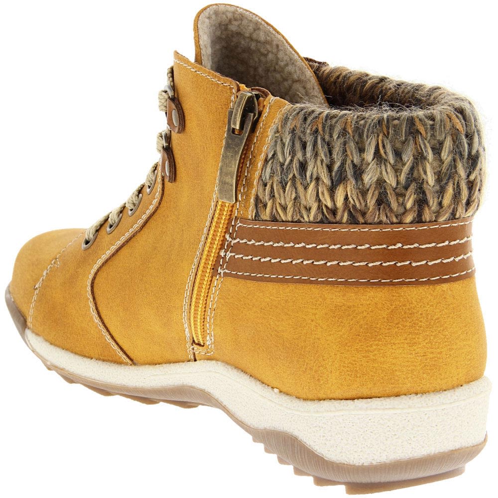 Spring Step Clifton Casual Boots - Womens Mustard Back View