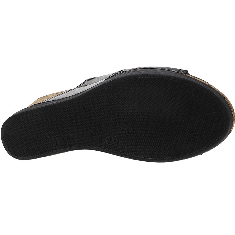 Spring Step Fusawedge Slide Sandals - Womens Black Sole View