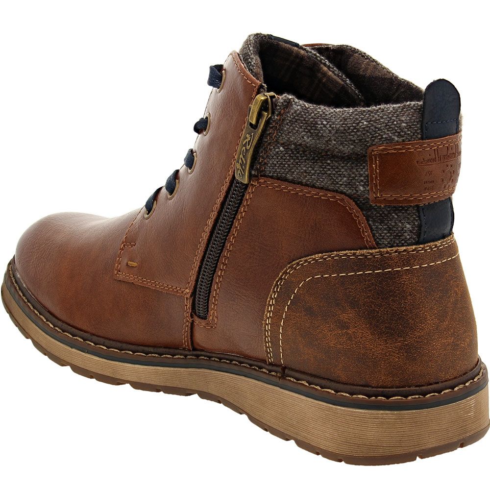 Spring Step Johnny Casual Boots - Mens Cognac Back View