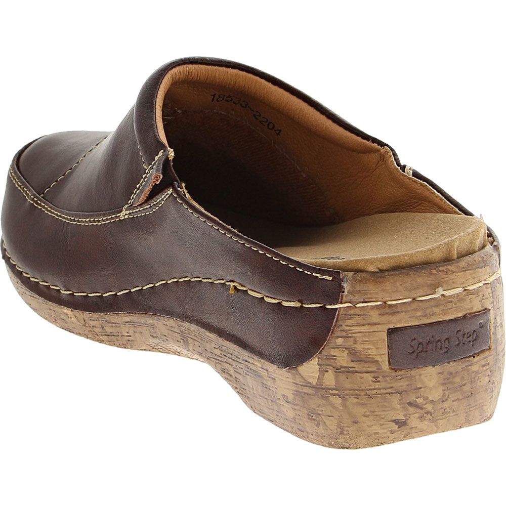 Spring Step Telly Clogs Casual Shoes - Womens Brown Back View