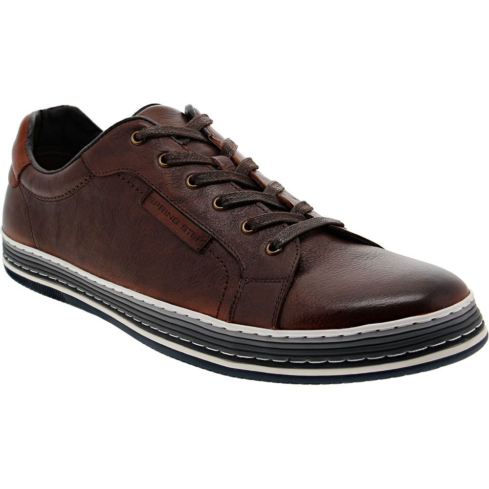 Spring Step Tommie Lace Up Casual Shoes - Mens Chocolate