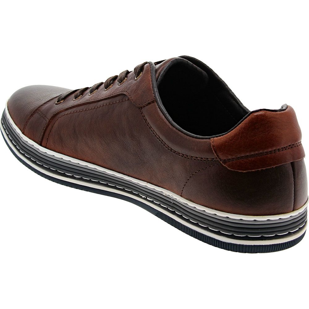 Spring Step Tommie Lace Up Casual Shoes - Mens Chocolate Back View