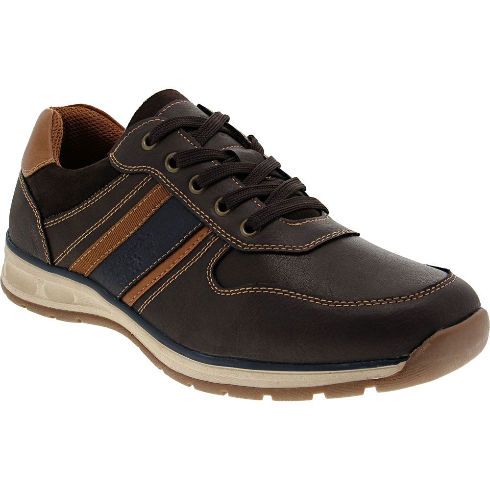 Spring Step Vincent Lace Up Casual Shoes - Mens Brown