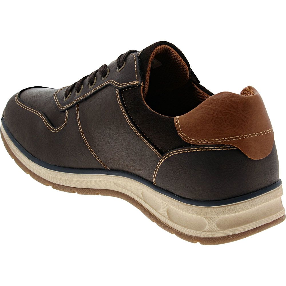 Spring Step Vincent Lace Up Casual Shoes - Mens Brown Back View