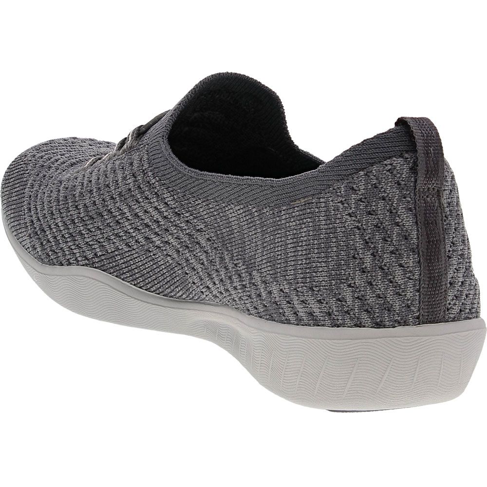 Skechers Newbury St Get Seen Slip on Casual Shoes - Womens Charcoal Back View