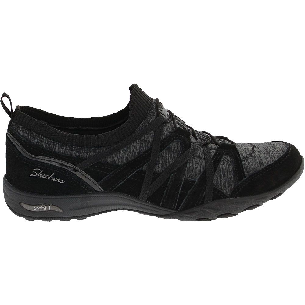Skechers Arch Fit Comfy Lifestyle Shoes - Womens Black Side View