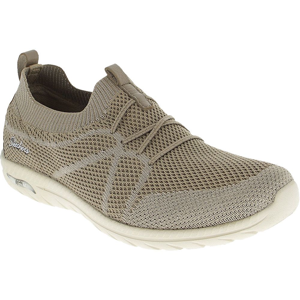 Skechers Arch Fit Flex Slip on Casual Shoes - Womens Taupe