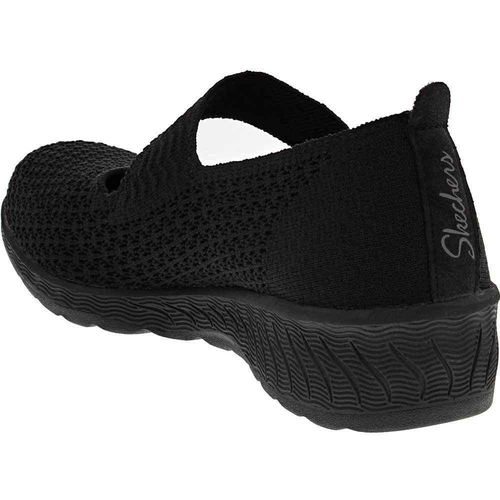 Skechers Uplifted Casual Shoes - Womens Black Back View