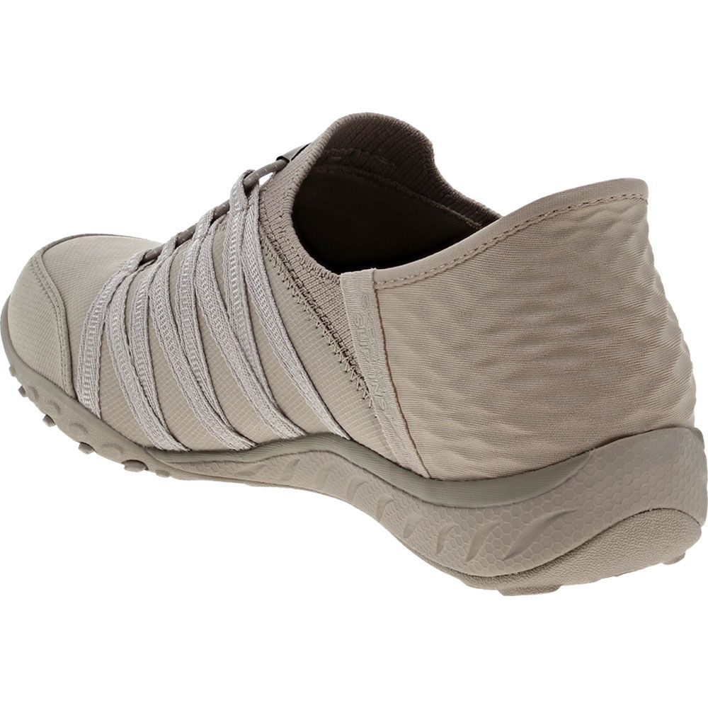 Skechers Slip Ins Breathe Easy Slip on Casual Shoes - Womens Taupe Back View