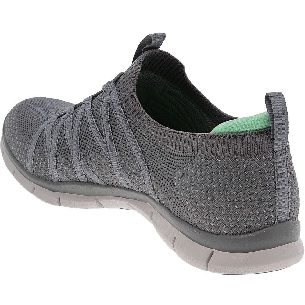 Skechers Gratis Chic Newness Lifestyle Shoes - Womens Charcoal Back View