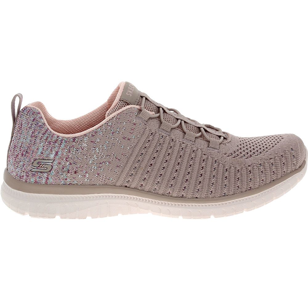 Skechers Virtue Running Shoes - Womens Taupe Side View