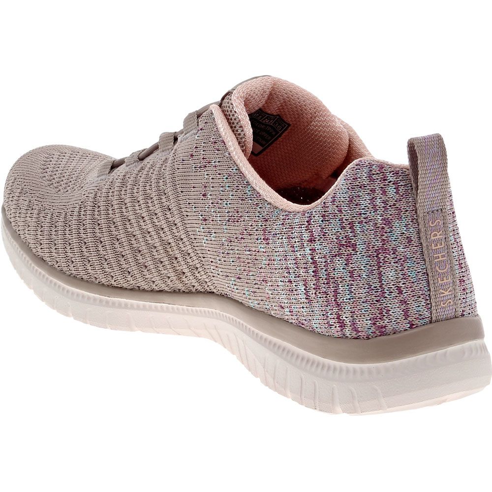 Skechers Virtue Running Shoes - Womens Taupe Back View