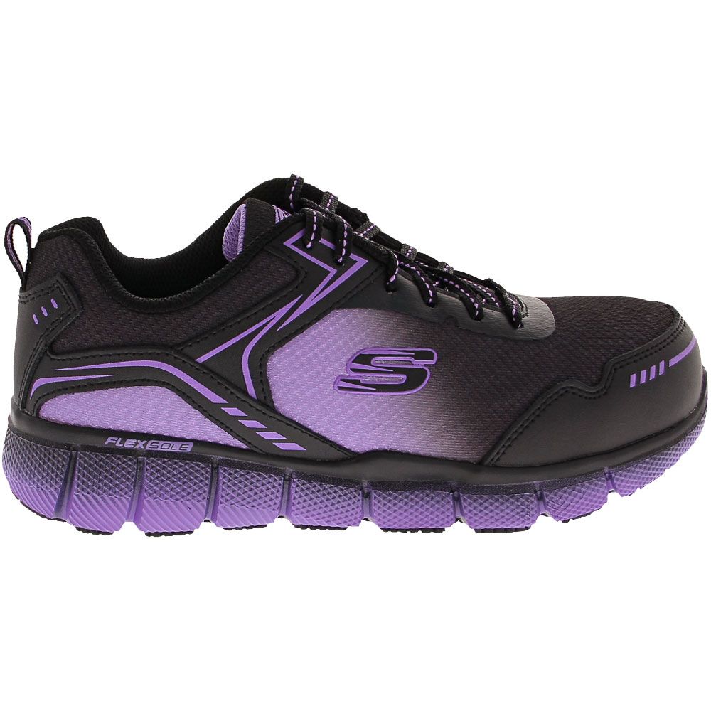 Skechers Work Arterios Safety Toe Work Shoes - Womens Purple Side View