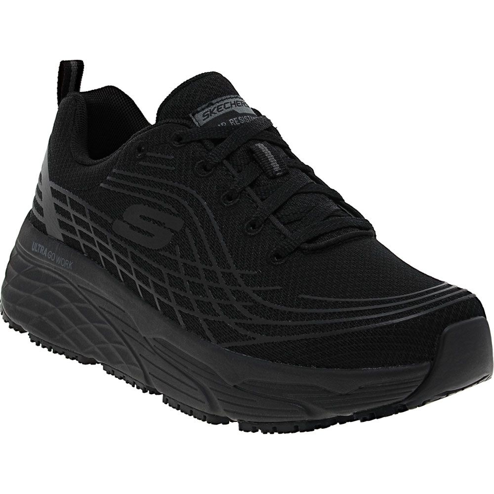 Skechers Work Max Cushioning Sr Non-Safety Toe Work Shoes - Womens Black