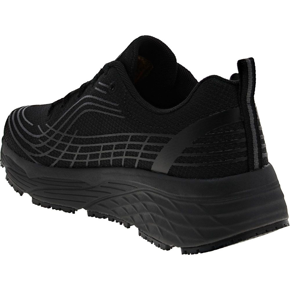 Skechers Work Max Cushioning Sr Non-Safety Toe Work Shoes - Womens Black Back View