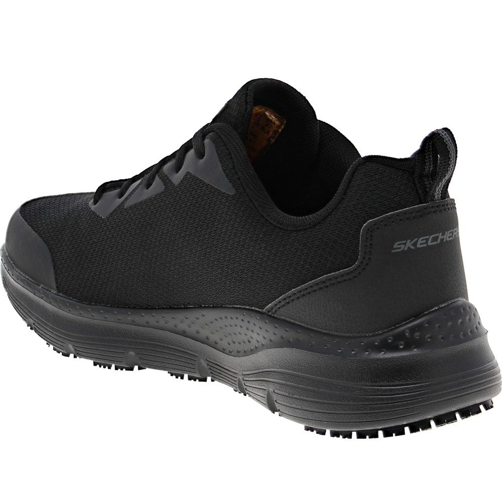 Skechers Work Arch Fit Non-Safety Toe Work Shoes - Womens Black Back View