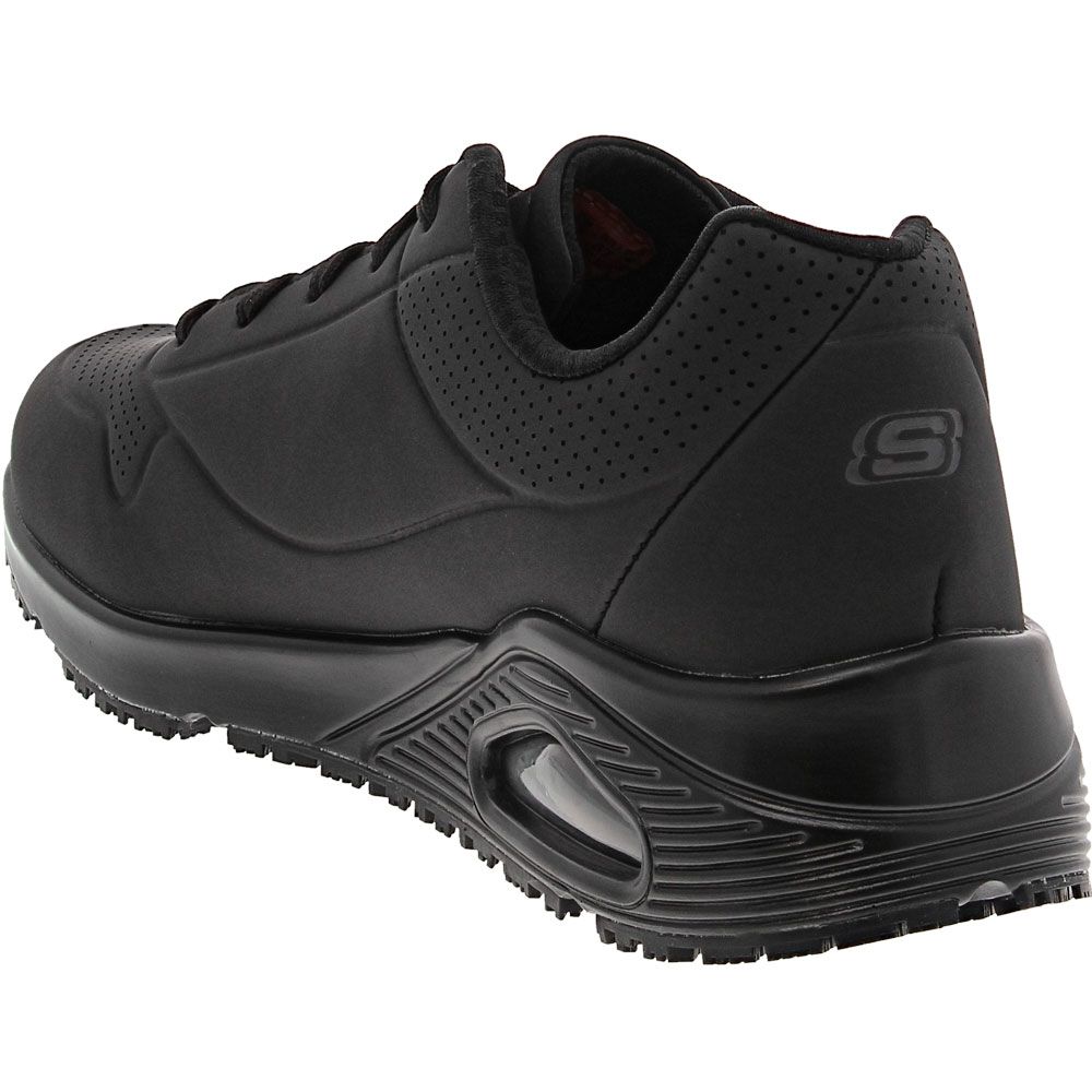 Skechers Work Uno SR Womens Non-Safety Toe Work Shoes Black Back View