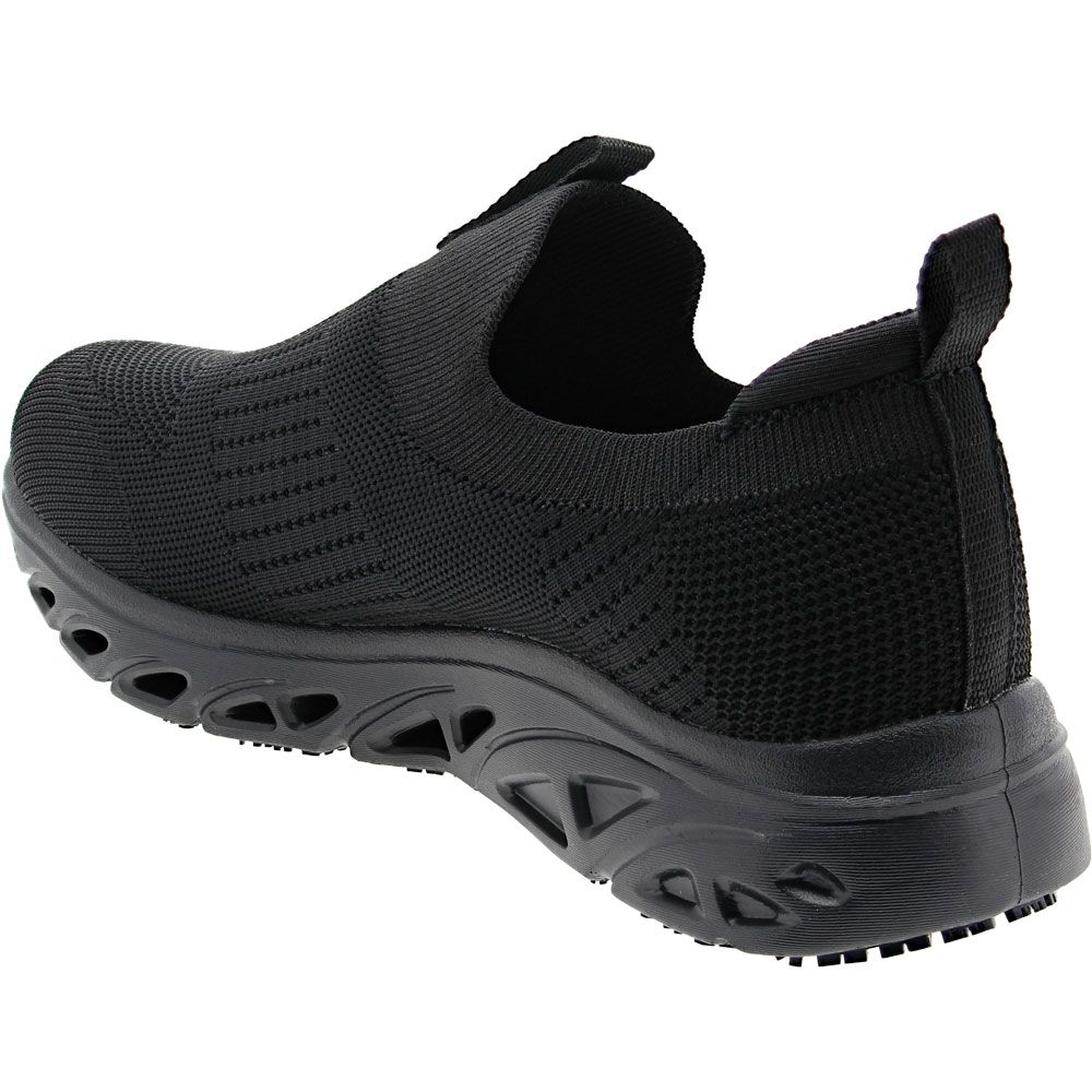 Skechers Work Glide Step Elloween Non-Safety Toe Womens Shoes Black Back View