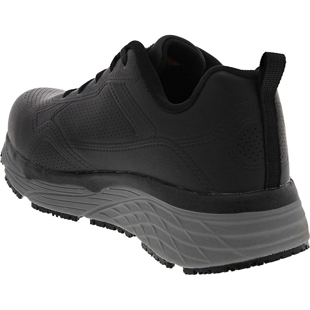 Skechers Work Max Cushioning Ralip Womens Safety Work Shoes Black Back View