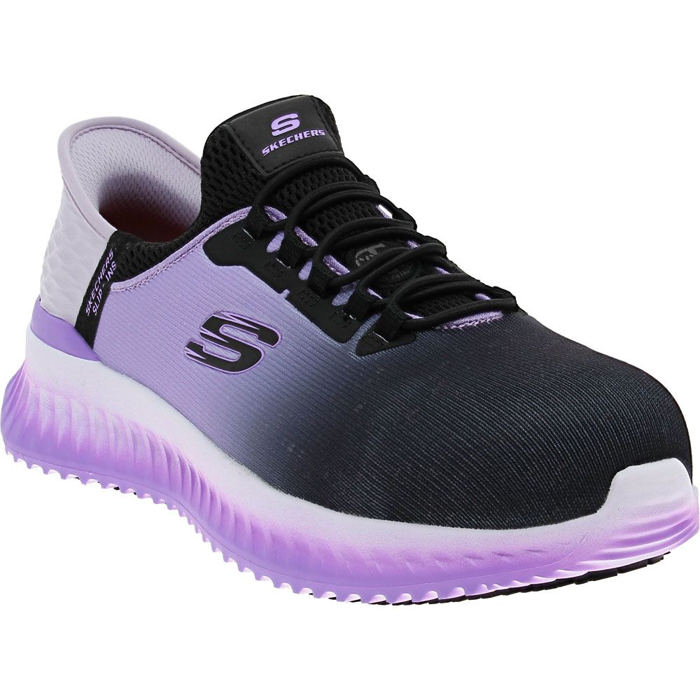 Skechers Work Slip-Ins Tilido Ombray Comp Toe Work Shoes - Womens Purple