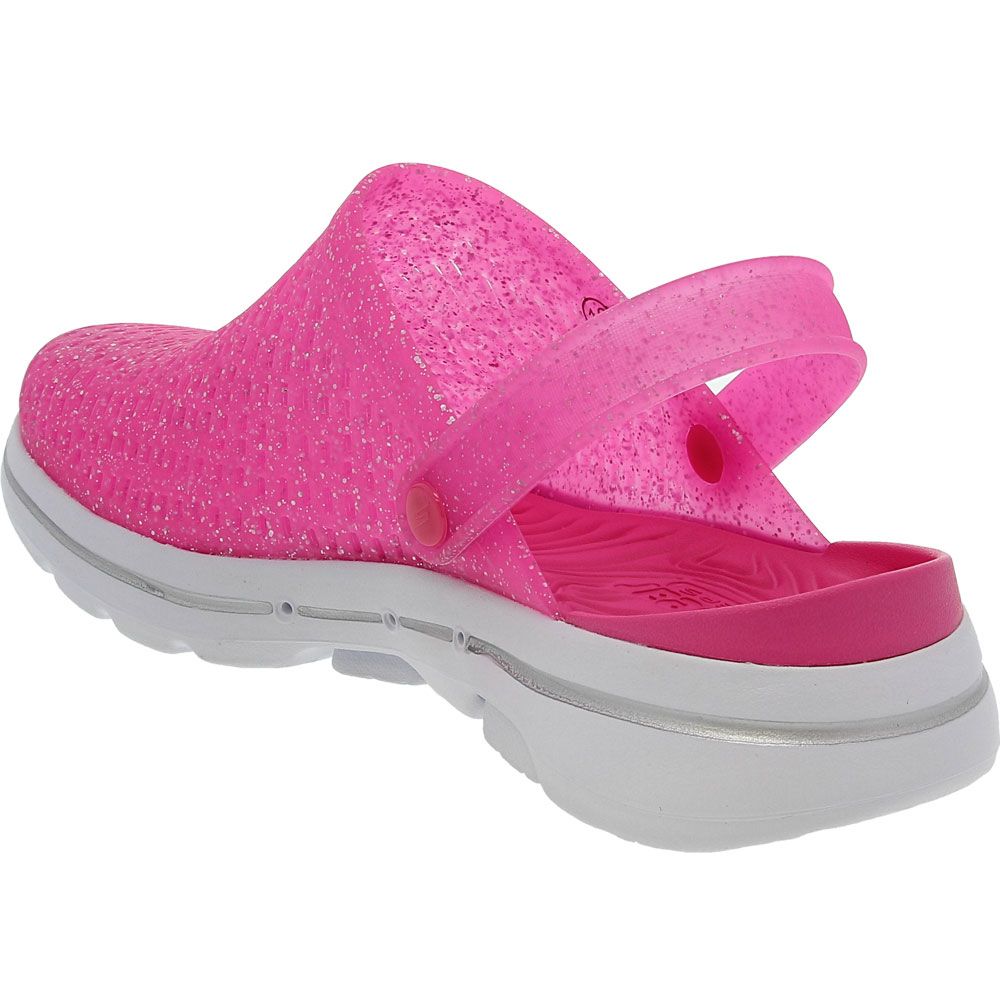 Skechers Go Walk 5 Ocean Foamie Water Sandals - Womens Pink Back View