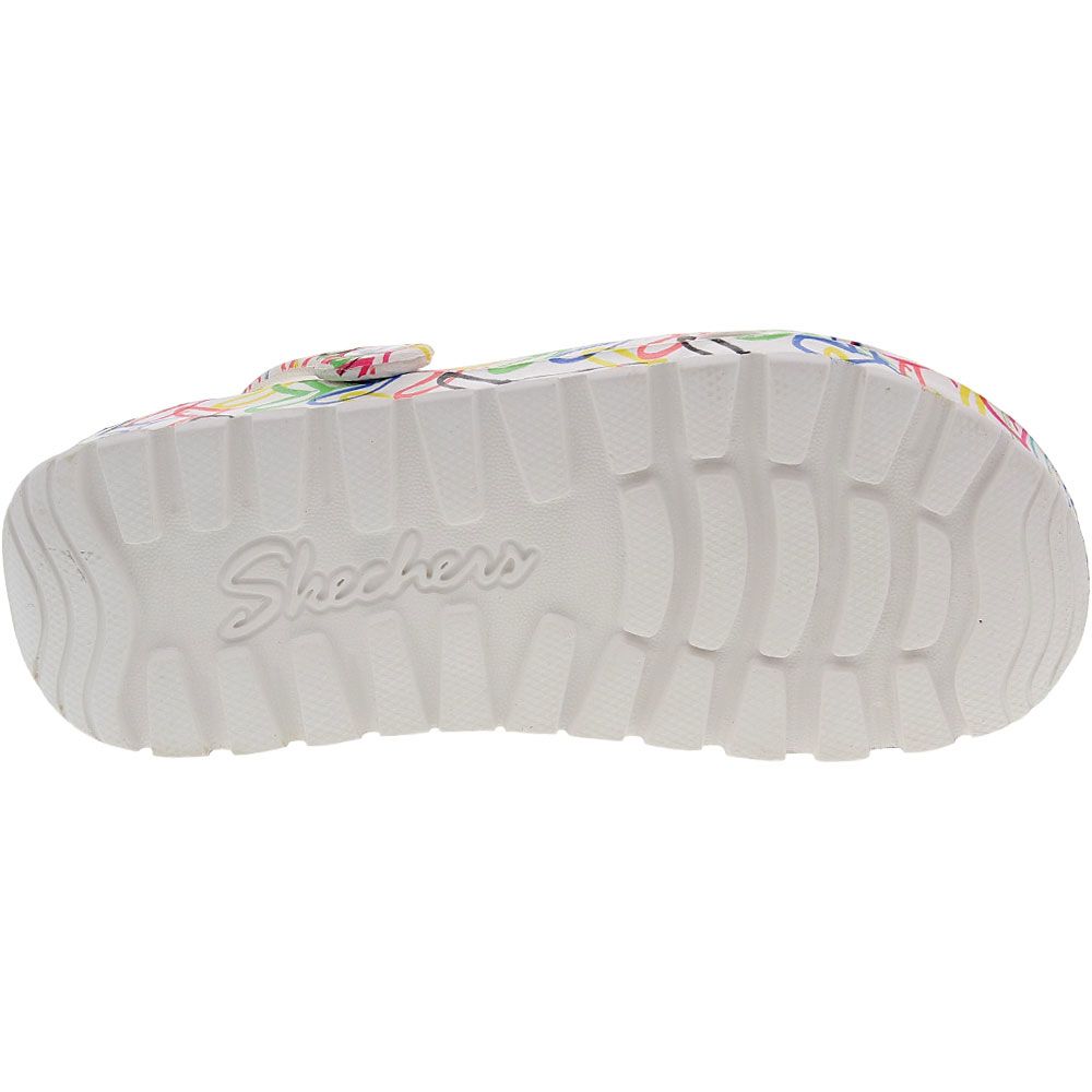 Skechers Footsteps More Foamies Water Sandals - Womens White Multi Sole View