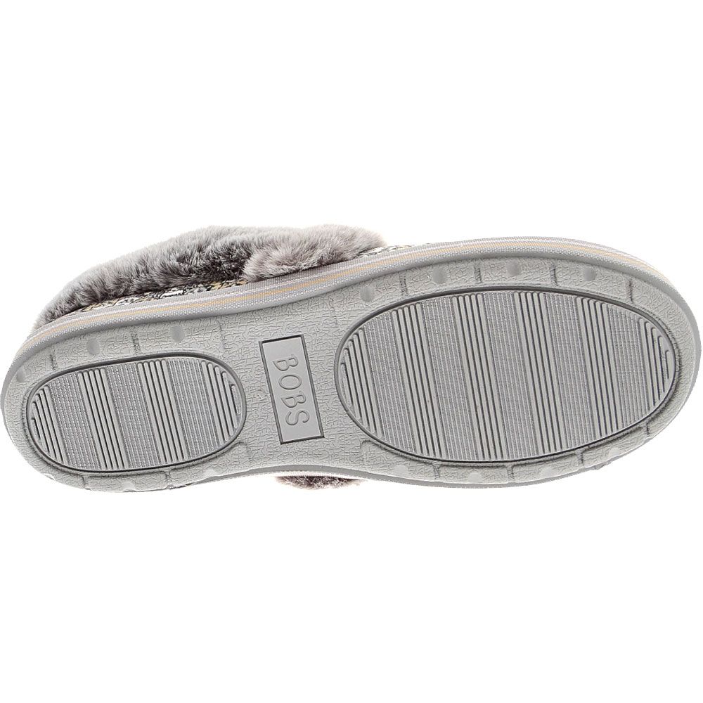 Skechers Too Cozy Purrfect Storm Slippers - Womens Grey Sole View