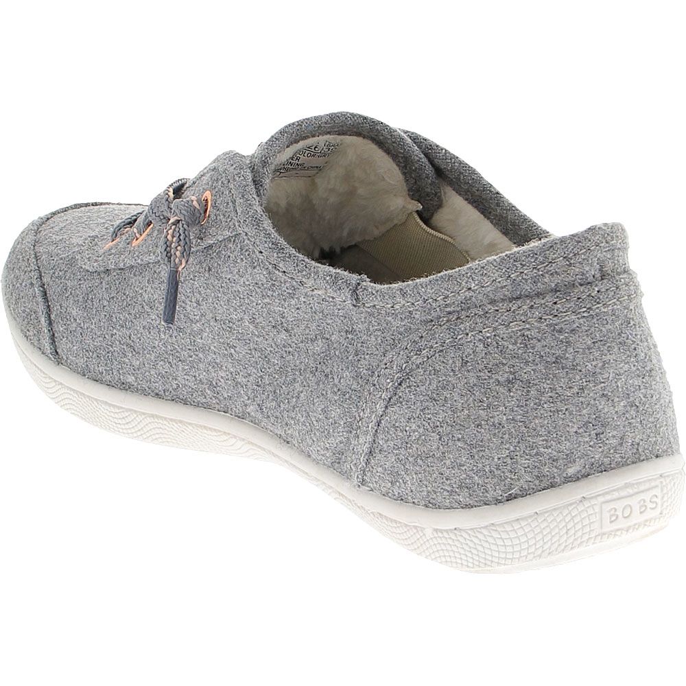 Skechers Bobs B Cute Camp cuddle Lifestyle Shoes - Womens Grey Back View