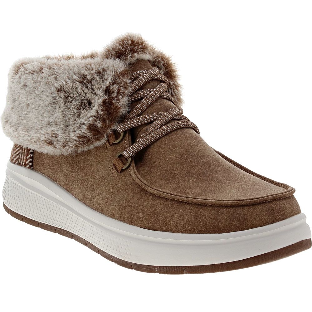 Skechers Bobs Skipper Wave Cozy Queen Casual Boots - Womens Chestnut