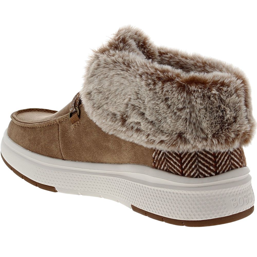 Skechers Bobs Skipper Wave Cozy Queen Casual Boots - Womens Chestnut Back View