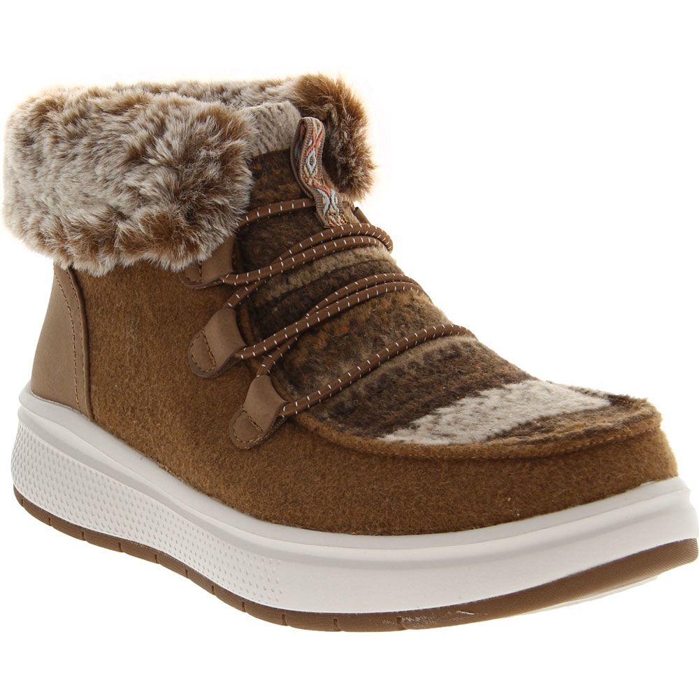 Skechers Bobs Skipper Wave Cozy Posh Casual Boots - Womens Brown