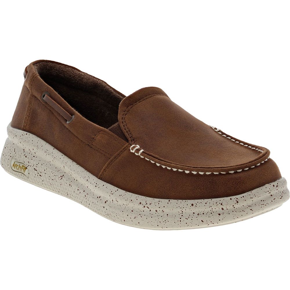 Skechers Bobs Arch Fit Skipper Shore Fix Slip on Casual Shoes - Womens Chocolate
