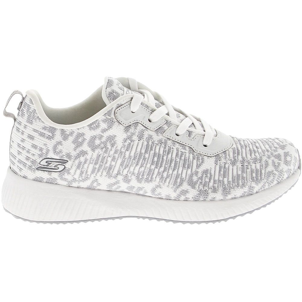 Skechers Bobs Squad Mighty Cat Lifestyle Shoes - Womens White Multi Side View