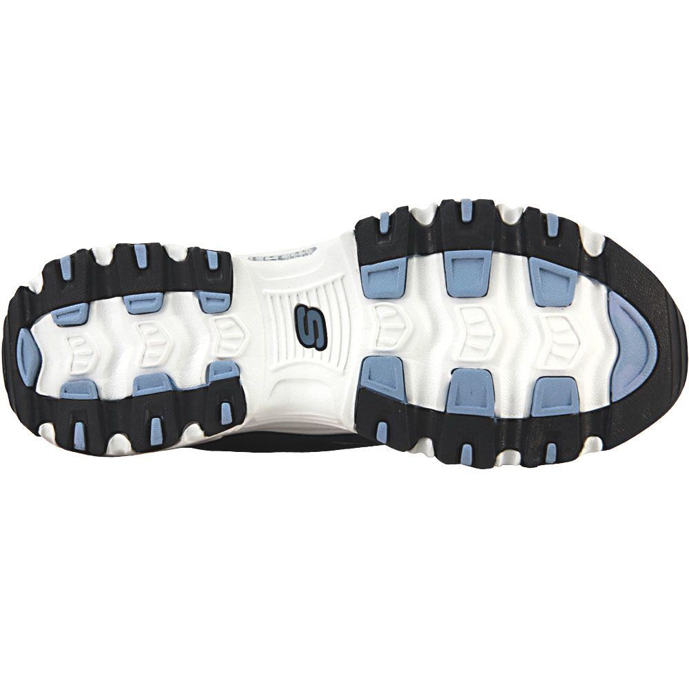 Skechers Dlites Life Saver Running Shoes - Womens Navy White Light Blue Sole View