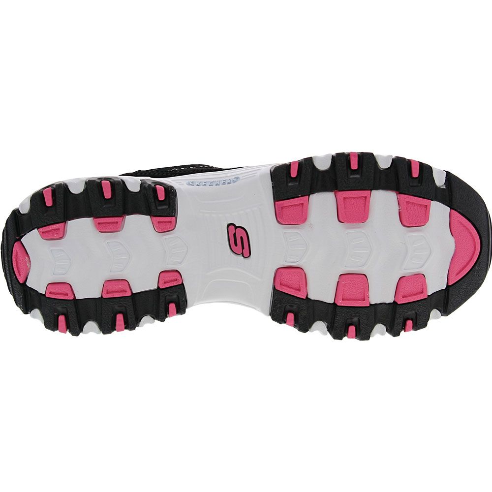 Skechers Dlites Life Saver Running Shoes - Womens Black Pink Sole View